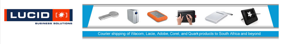 Courier shipping of Wacom, Lacie, Buffalo, Adobe, Corel, Quark and Pantone products to South Africa and beyond